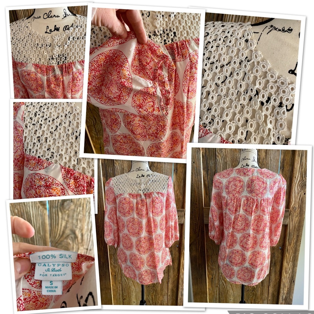 💯 % silk top. EUC